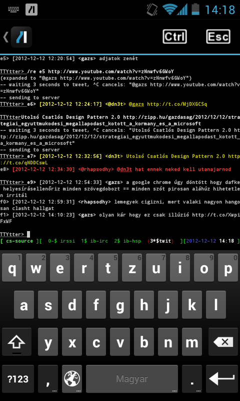 mosh in action on Android